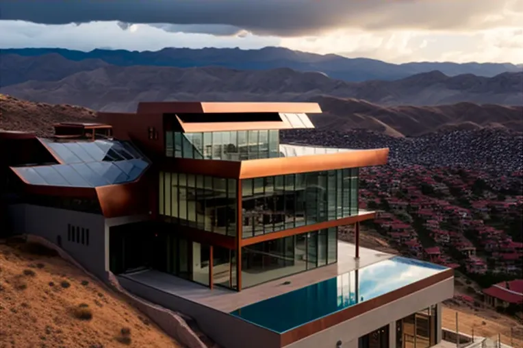 La casa moderna con cascada privada y vistas panorámicas en Sucre, Bolivia