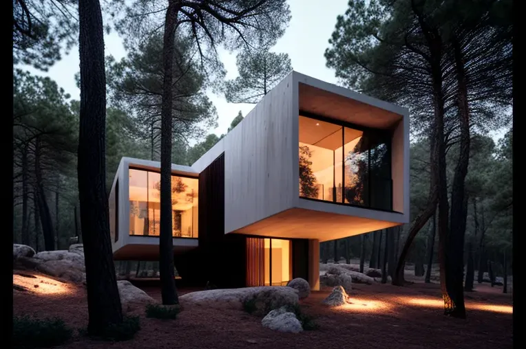 Oasis privado en el bosque: Villa de bambú, madera laminada y hormigón armado en Mallorca