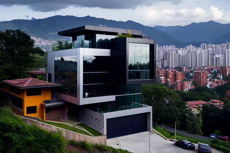 Lujoso refugio con vistas panorámicas: Casa high-tech con jardines y cascadas en Caracas