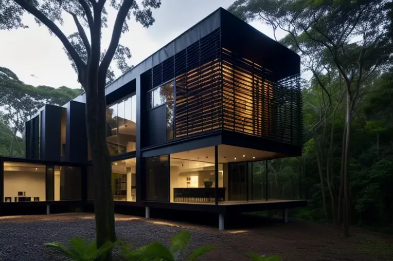 Retiro de Lujo en la Naturaleza: Casa Contemporánea con Jacuzzi de Vapor