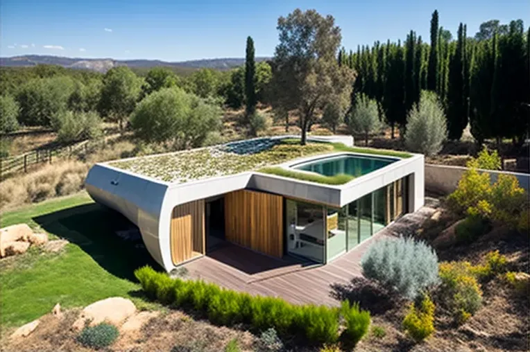 Vivienda sostenible con piscina y vistas al parque natural en Granada