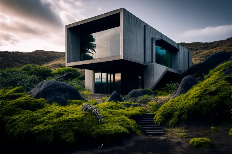 Villa minimalista con vistas panorámicas y rodeada de naturaleza en Galápagos