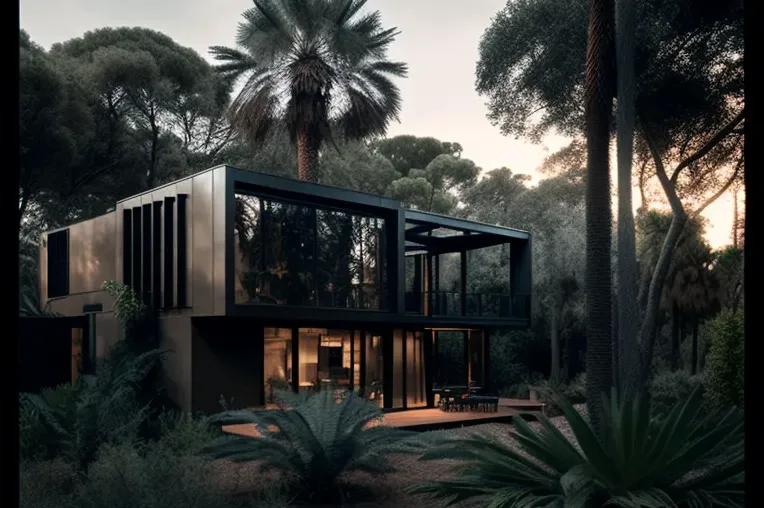 Vistas impresionantes del atardecer y arquitectura contemporánea en esta Casa en una densa jungla en Marbella, España