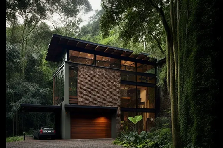 Refugio verde: Casa de arquitectura ecológica con vistas panorámicas en Cali