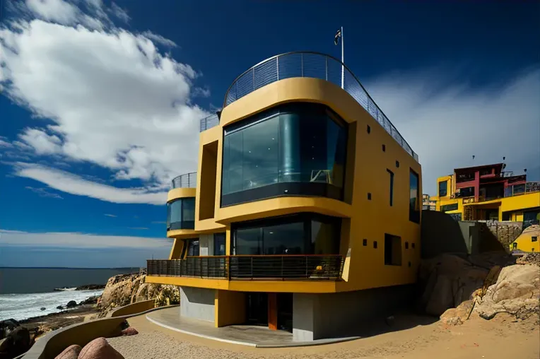 Vistas impresionantes y diseño único en esta Casa construida en fibra de carbono cerca de la playa en La Paz, Bolivia