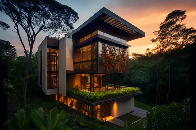 Sueño hecho realidad: Villa ecológica de vidrio con fachada elíptica en Guayaquil