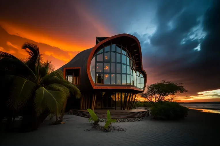 Casa de ensueño en Galápagos con vista al atardecer