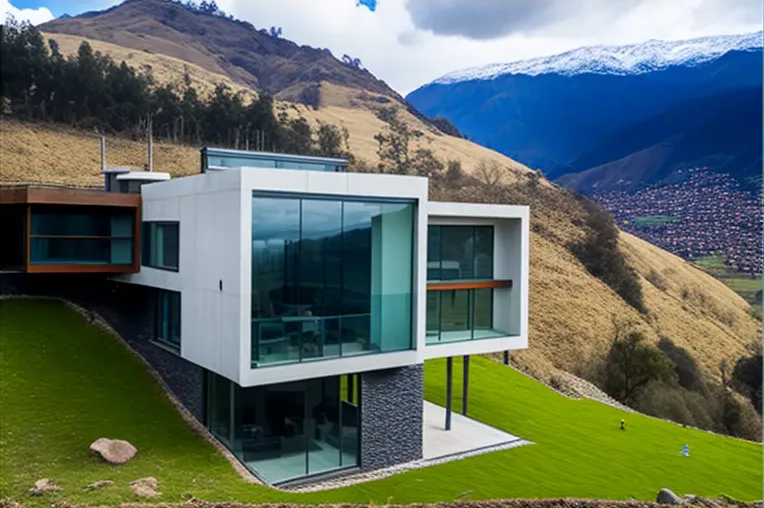 Disfruta de la belleza de las montañas nevadas desde esta villa ecológica con piscina