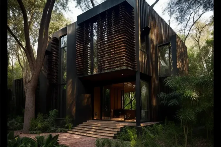 La jungla se encuentra con el diseño: Casa con vista al atardecer en Buenos Aires