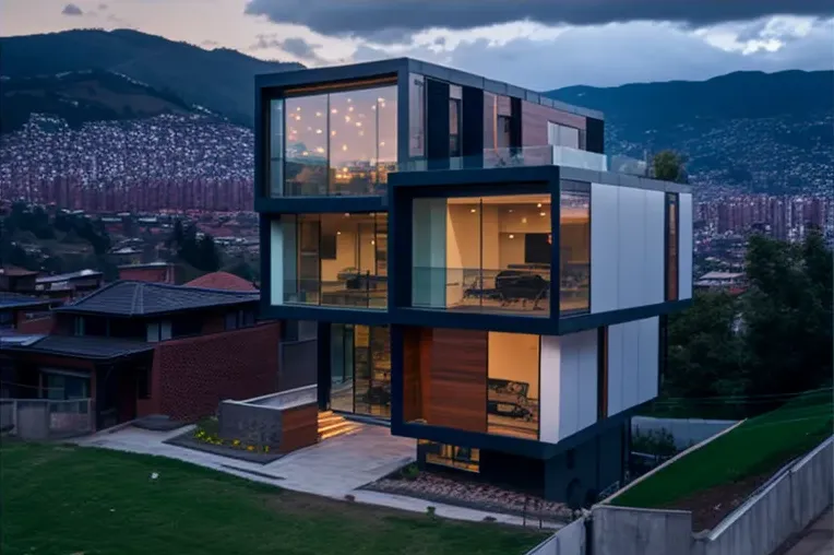 Diseño único y vistas panorámicas en esta casa high-tech en Bogotá con fachada elíptica