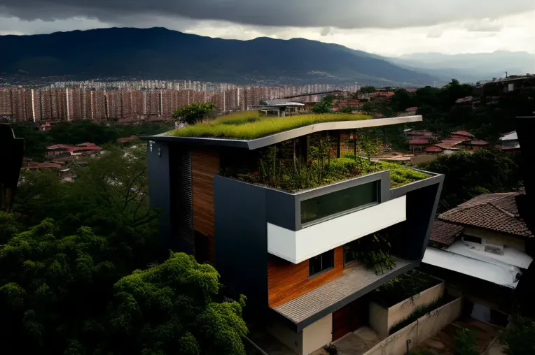 Casa ecológica con vistas impresionantes a las montañas nevadas en Caracas