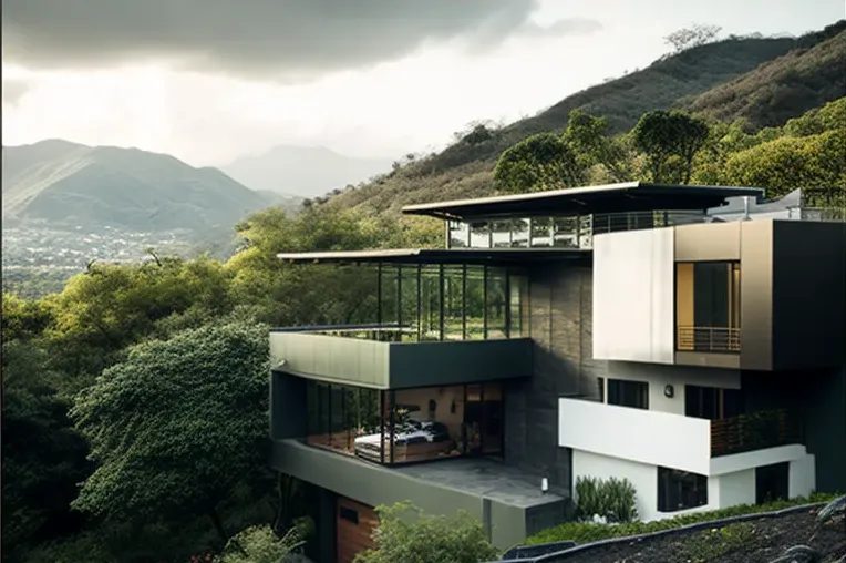 Espectacular residencia ecológica con acabados de acero inoxidable, bambú y fachada de piedra natural en Caracas