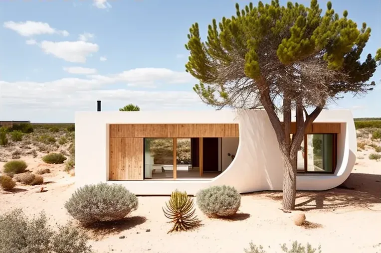 Experimenta con la arquitectura sostenible en esta Villa de bambú, madera laminada y marmol blanco en Formentera