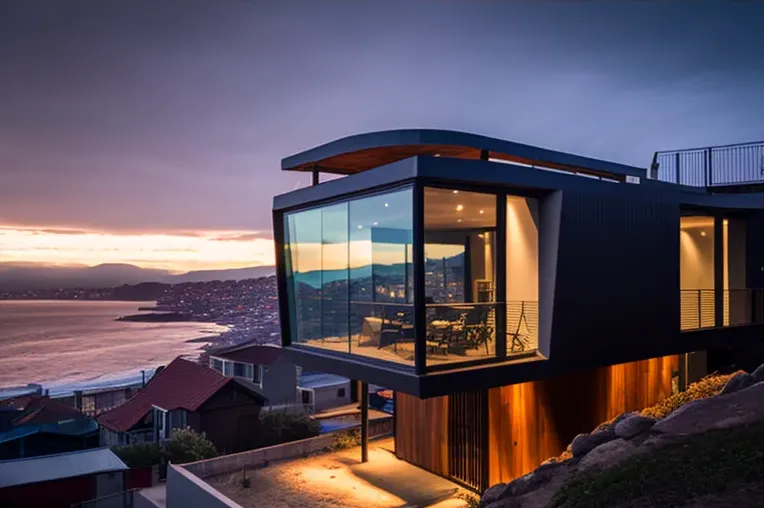 Vivir en armonía con la naturaleza en Valparaíso: Casa high-tech con muros de privacidad con vegetación