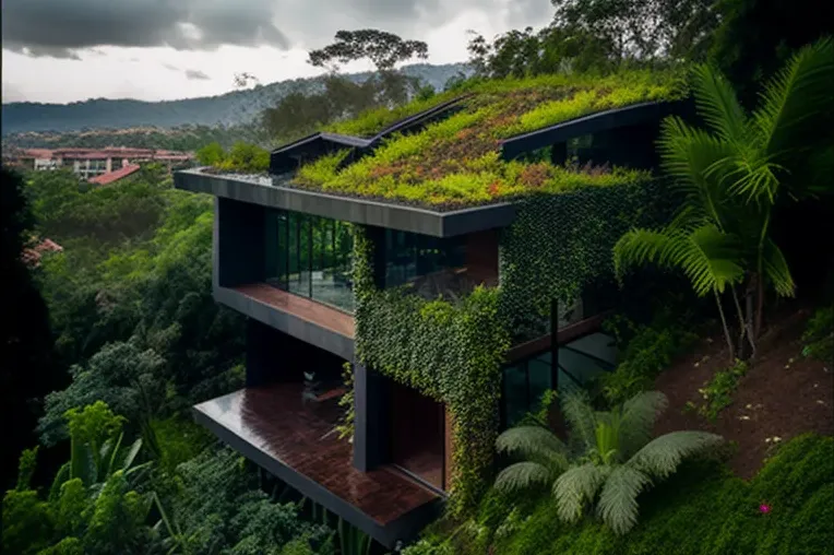 Naturaleza y diseño: Casa de arquitectura ecológica con jardines y privacidad