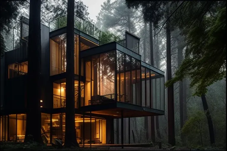 La Casa de Arquitectura Futurista en el Bosque de Santiago