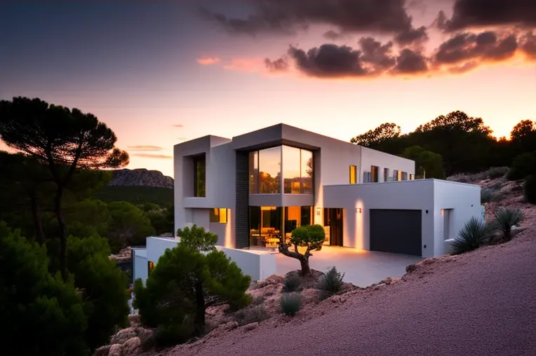 Residencia de lujo sostenible con vistas impresionantes y construida en acero inoxidable en Ibiza, España