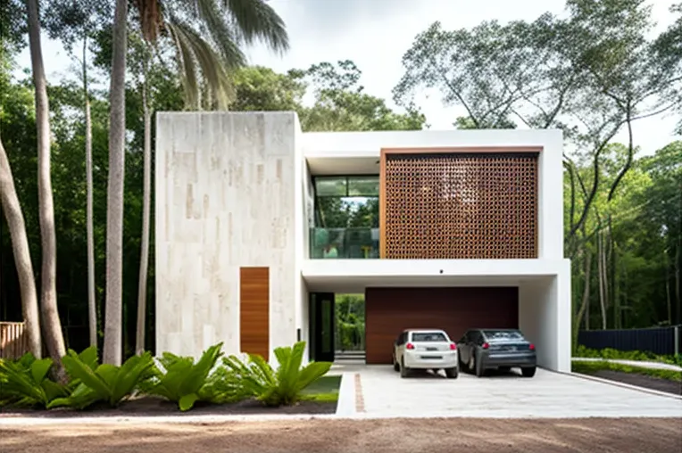 La Casa de Techos Altos y Hormigón en Playa del Carmen