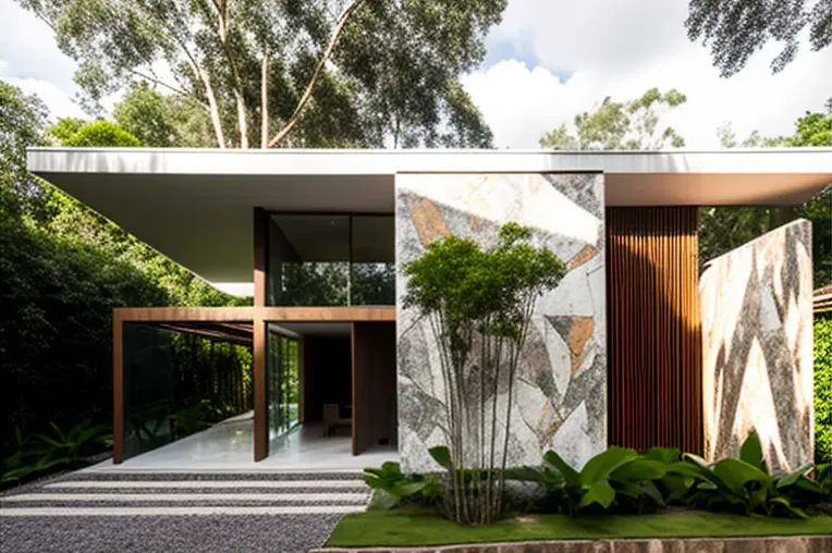 Disfruta de espacios abiertos con vistas impresionantes en esta Casa construida en ladrillo, mármol blanco, fibra de carbono y bambú en São Paulo