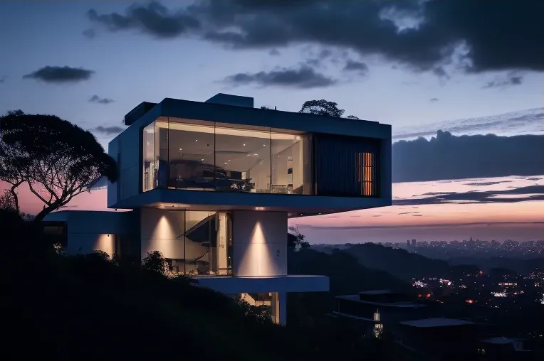 Un lujo en la cima: Casa de estilo high-tech con vistas panorámicas