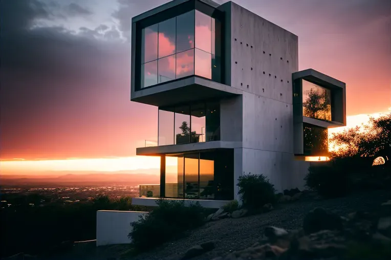 Casa de lujo con estilo moderno y vistas impresionantes