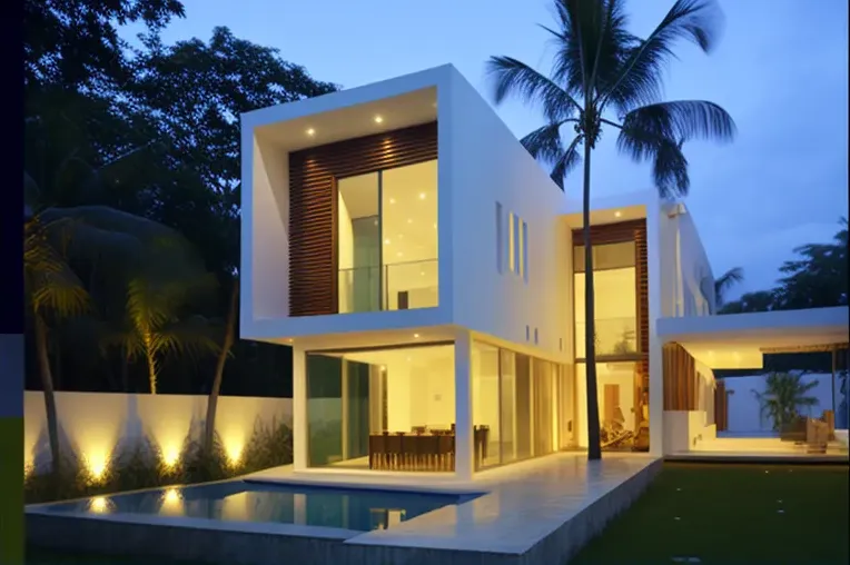 Villa con piscina privada en Guayaquil, diseño de vanguardia