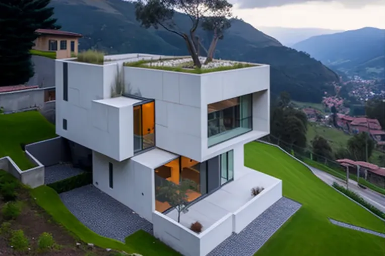 Casa construida con materiales de alta calidad y vistas impresionantes en Bogotá