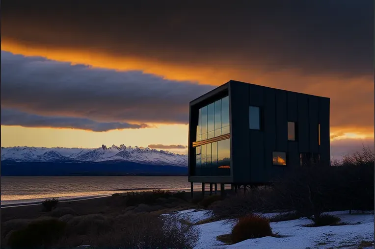 Villa minimalista con vistas panorámicas en Puerto Natales