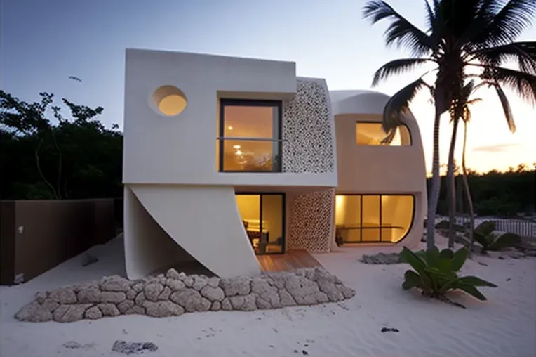 Casa minimalista con curvas imposibles cerca de la playa