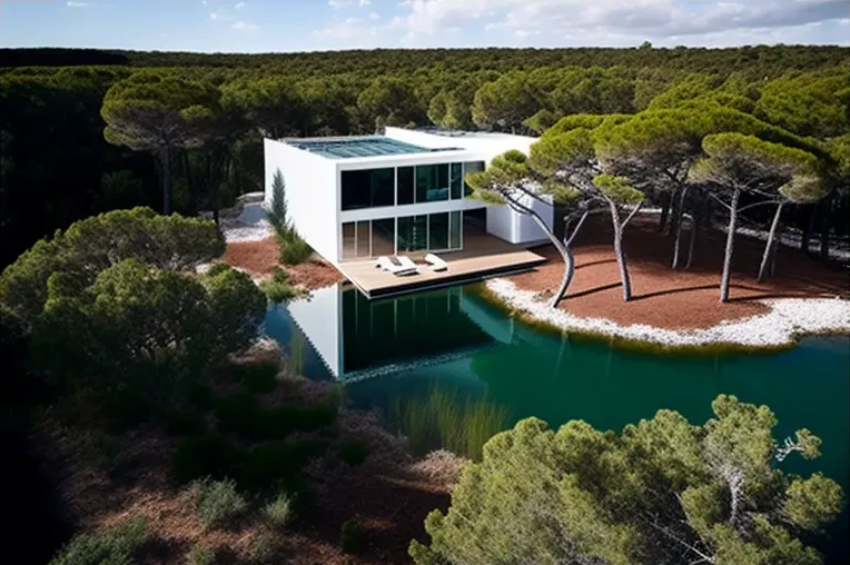 La Joya arquitectónica con bambú y hormigón visto en Menorca