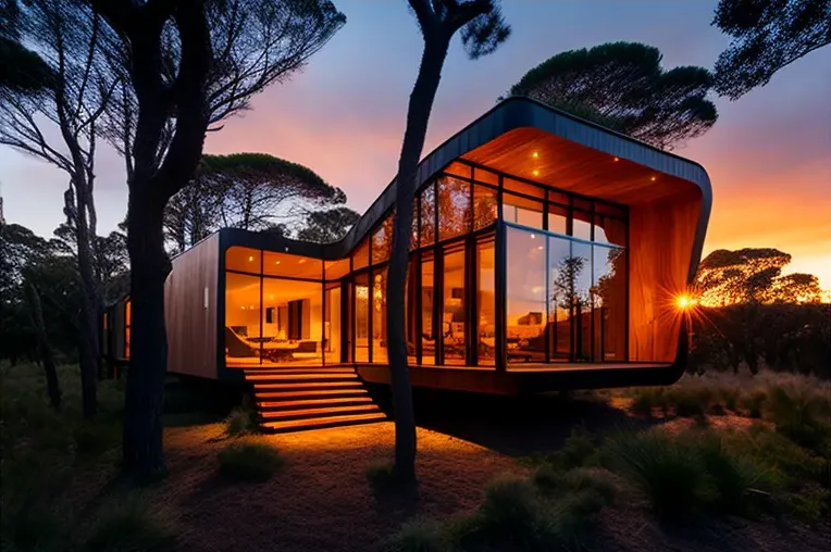 Vida de ensueño en Punta del Este: Villa con vista al atardecer y sistema de iluminación exterior