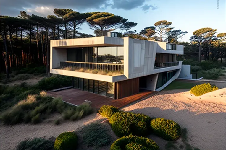 Lujoso estilo de vida en Punta del Este: Casa de arquitectura moderna con vistas impresionantes y materiales sostenibles