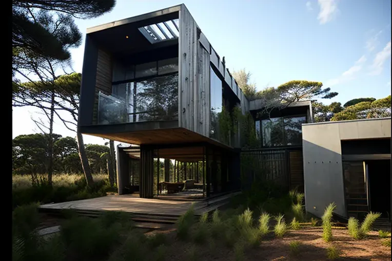 Viva en lujo y sostenibilidad en Punta del Este: Casa de arquitectura moderna con vistas panorámicas y materiales naturales