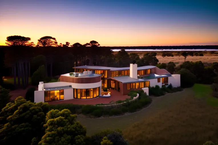 Villa de vidrio con terrazas panorámicas en Punta del Este