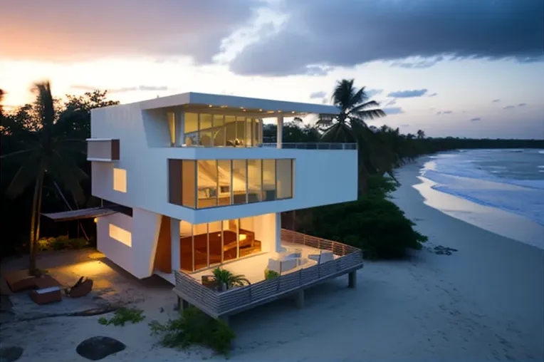 Espectacular residencia con techos altos y vistas al mar en San Andrés