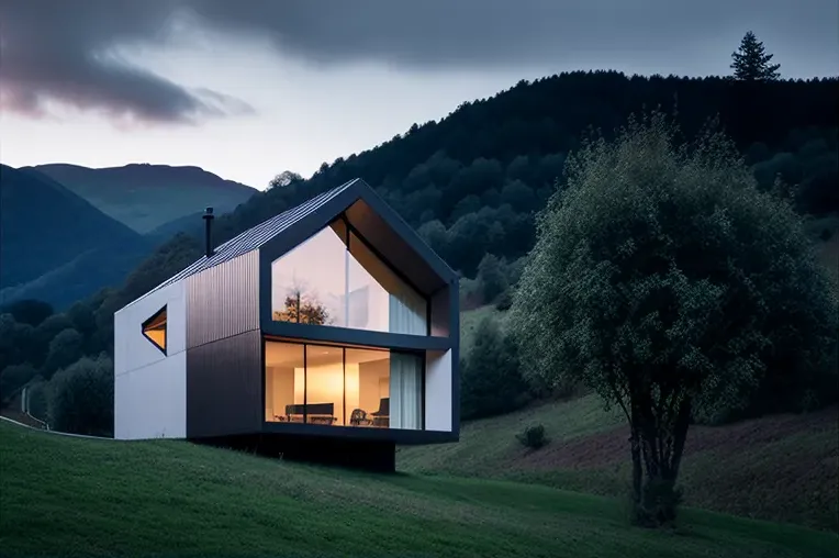 Vistas impresionantes en una casa minimalista en Bilbao