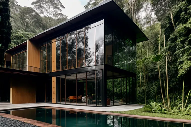 Sueño hecho realidad: Casa de arquitectura moderna con piscina al aire libre en Medellín