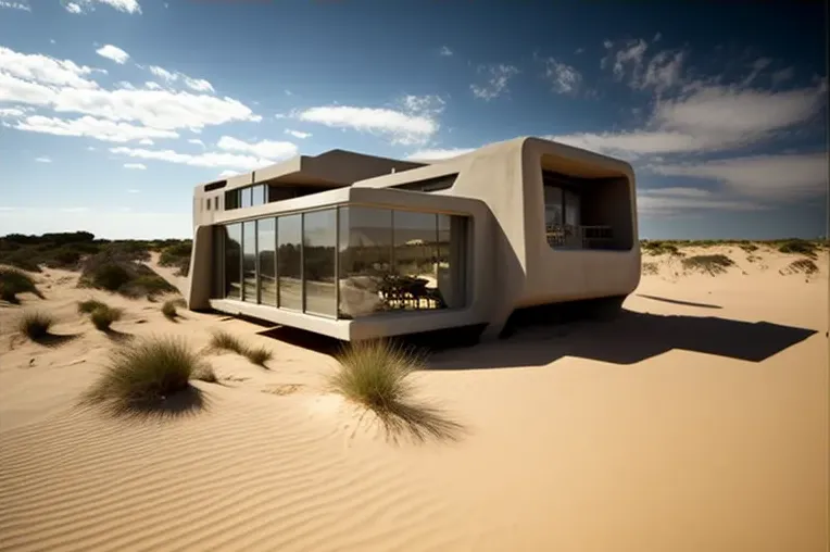 Fachada elíptica y vistas al océano en esta casa de lujo en Punta del Este