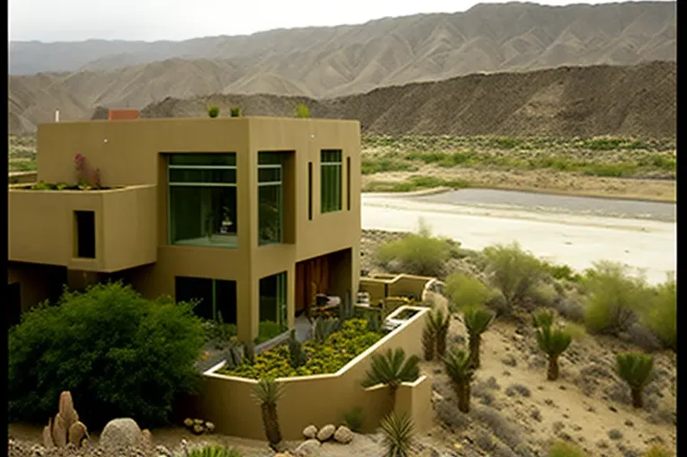 Vista impresionante en una casa de diseño ecológico