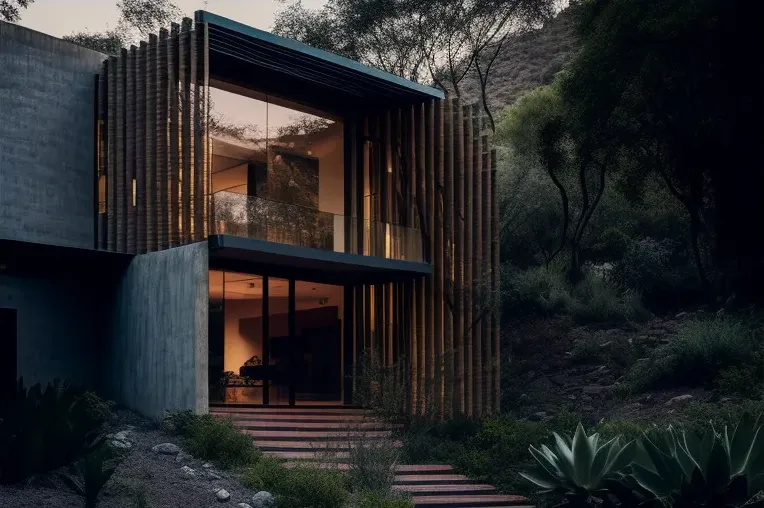 Eco-amigable y lujosa: casa de bambú en Monterrey