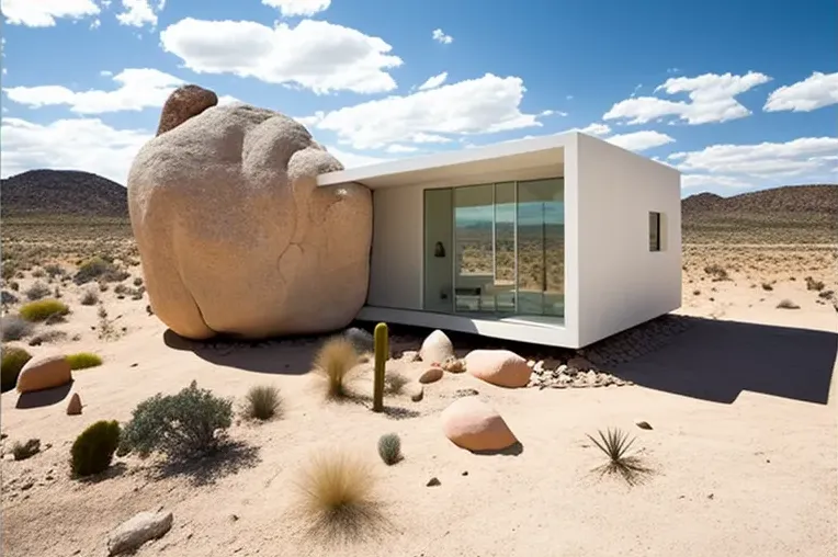 Naturaleza y comodidad en una casa minimalista de marmol y hormigón en Sucre