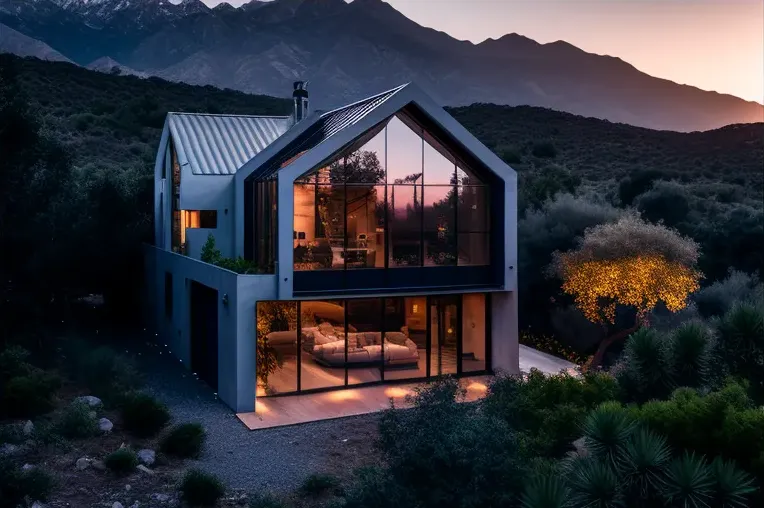 Diseño y privacidad en la naturaleza: Casa industrial en la montaña en Marbella con vistas al mar