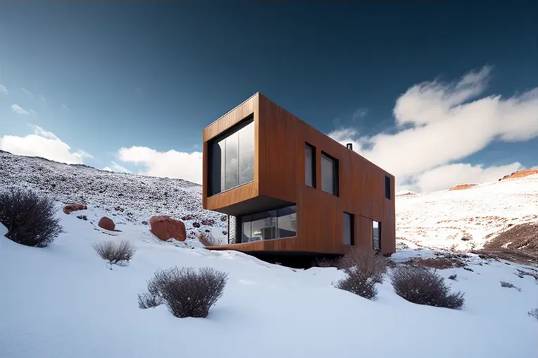 Sorprendente villa minimalista con curvas imposibles en Valle Nevado