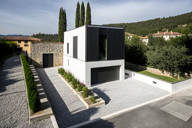 Belleza y tecnología: Villa de fibra de carbono, bambú, pizarra y hormigón visto con entrada privada con cascada en Girona