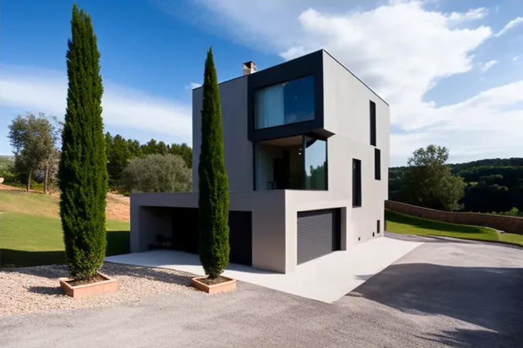 Vivir en un paraíso con vistas panorámicas en esta impresionante Villa de arquitectura high-tech con garaje privado y entrada privada con cascada en Girona, España