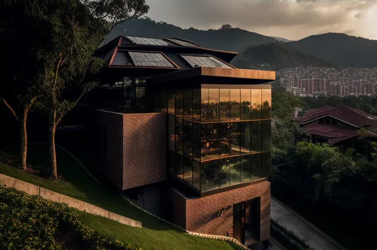 Sensación de tranquilidad y equilibrio en esta impresionante villa de estilo industrial en la montaña de Medellín