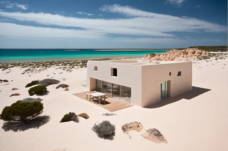 Playa de ensueño: disfruta de la vista en esta Casa de estilo contemporáneo en Formentera