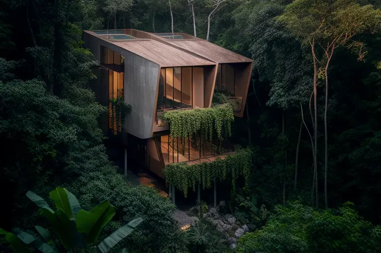 Refugio de ensueño en el bosque: Villa de arquitectura de diseño con piscina privada