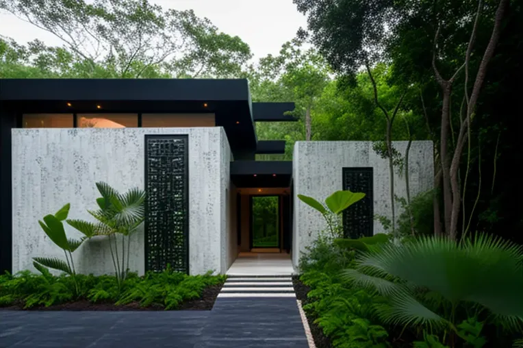 Escape al bosque en esta villa de arquitectura moderna con jardines y terrazas privadas