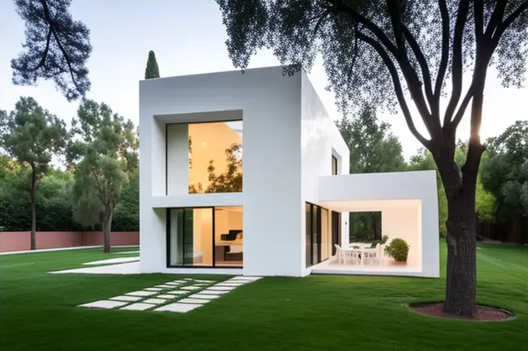 Lujosa conectividad con la naturaleza: Casa moderna con jacuzzi y vistas del parque